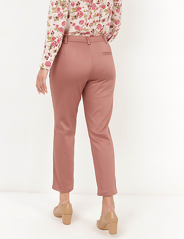 Cotton Mix Plain Slim Fit Trouser