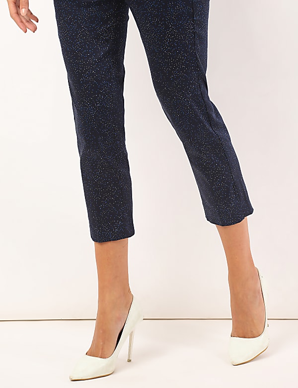 Cotton Mix Polka Dot Slim Fit Trouser