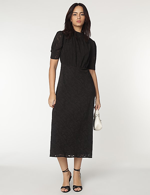 Mandarin Neck Maxi Dress