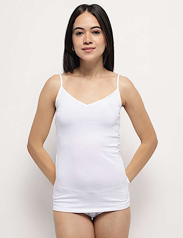 Cotton Mix Strappy Vest