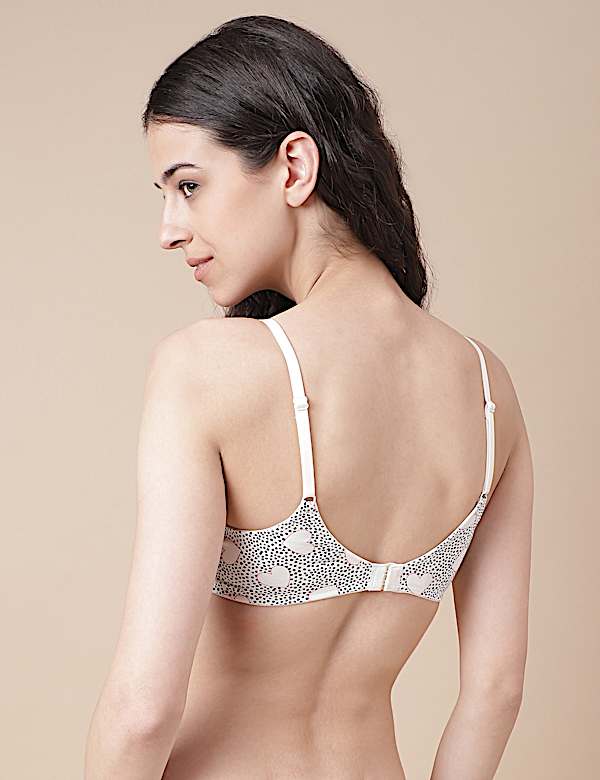 2 Pack Cotton Mix Printed Non Wired Bra