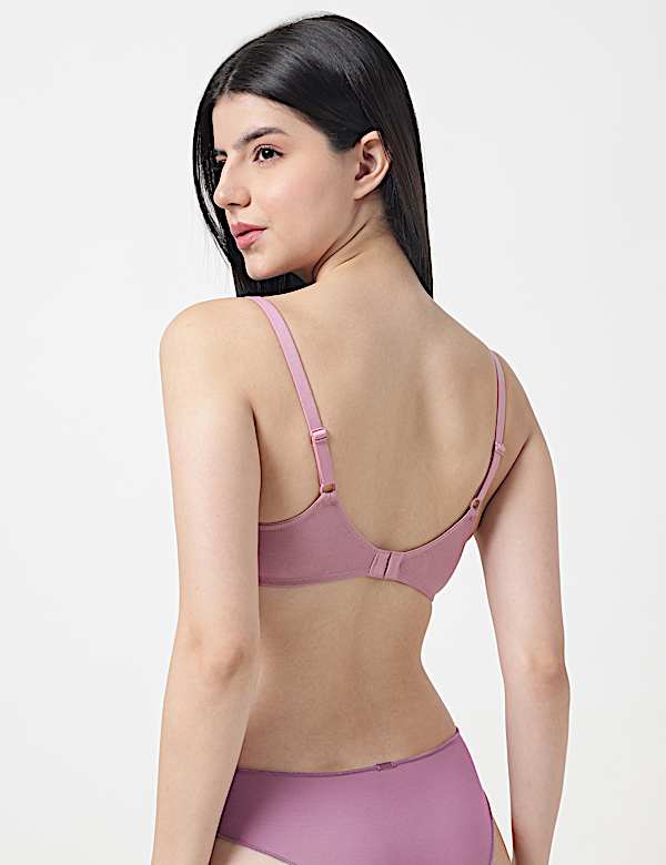 Cotton Mix Plain Full Cup Padded Bra