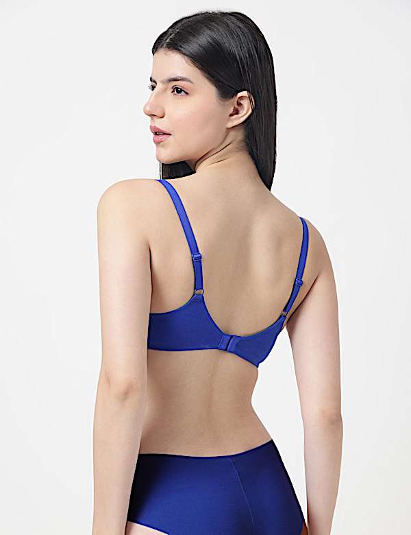 Cotton Mix Plain Full Cup Padded Bra