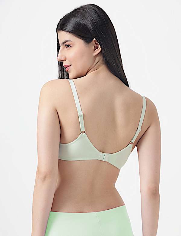 Cotton Mix Plain Full Cup Padded Bra
