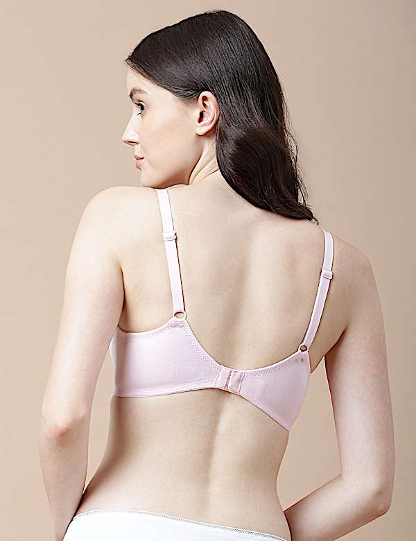 Cotton Mix Padded Demi Cup Bra