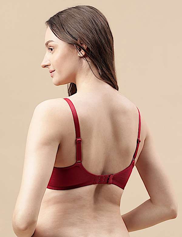 Cotton Mix Padded Demi Cup Bra