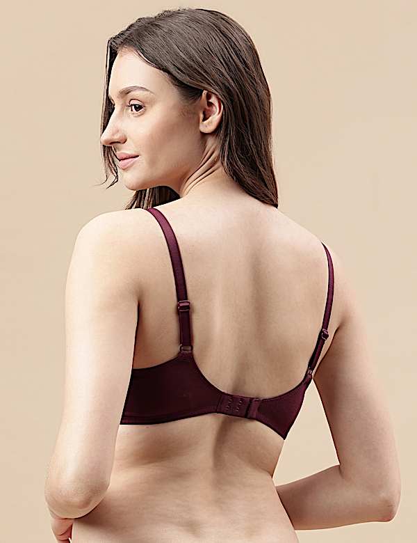 Cotton Mix Padded Demi Cup Bra