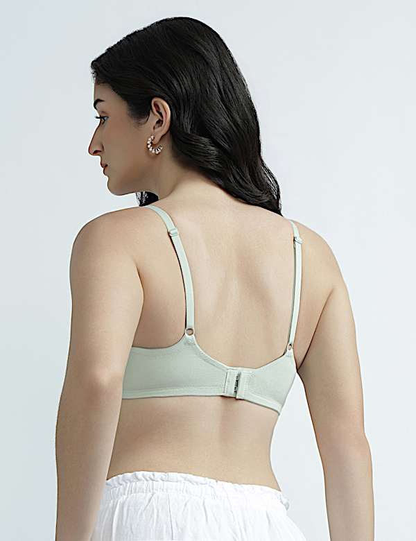 Cotton Rich Sweetheart Neck Bra