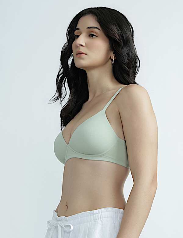 Cotton Rich Sweetheart Neck Bra