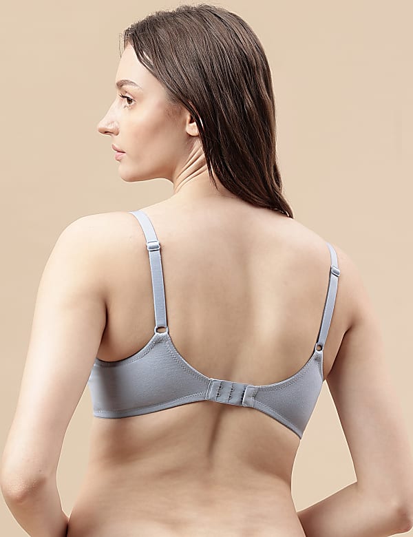 Cotton Mix Padded Demi Cup Bra
