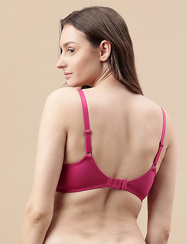 Cotton Mix Padded Demi Cup Bra