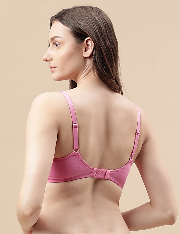 Cotton Mix Padded Demi Cup Bra