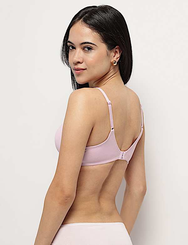 Cotton Mix Padded Demi Cup Bra