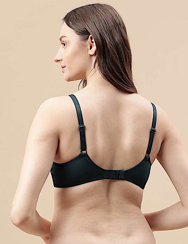 Cotton Mix Padded Demi Cup Bra