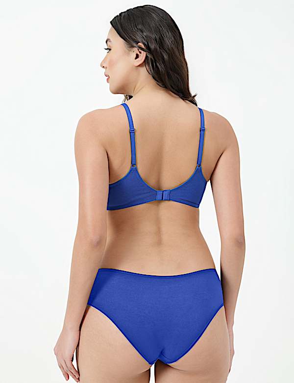 Cotton Rich Plain Sweetheart Neck Bra