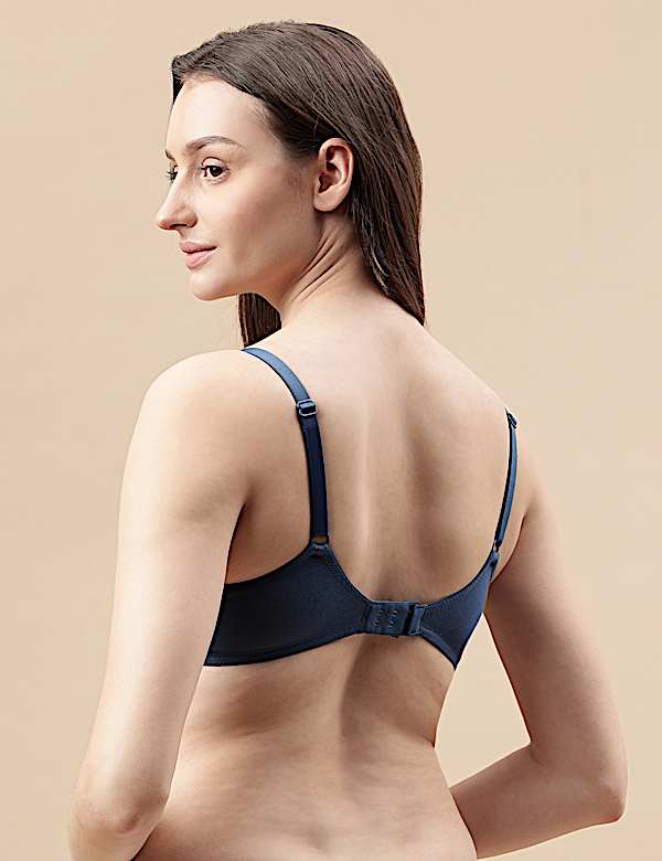 Cotton Mix Padded Demi Cup Bra
