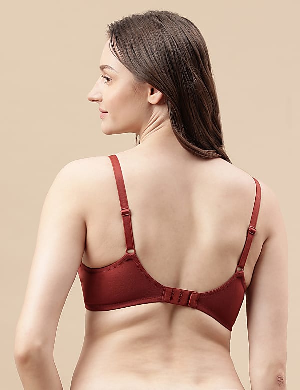 Cotton Mix Padded Demi Cup Bra