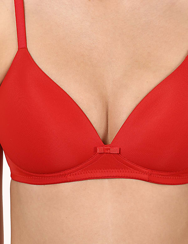 Polyamide Mix Plain V-Neck Bra
