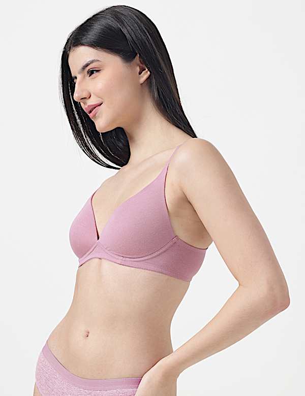 Plain Non-Wired Plunge Bra