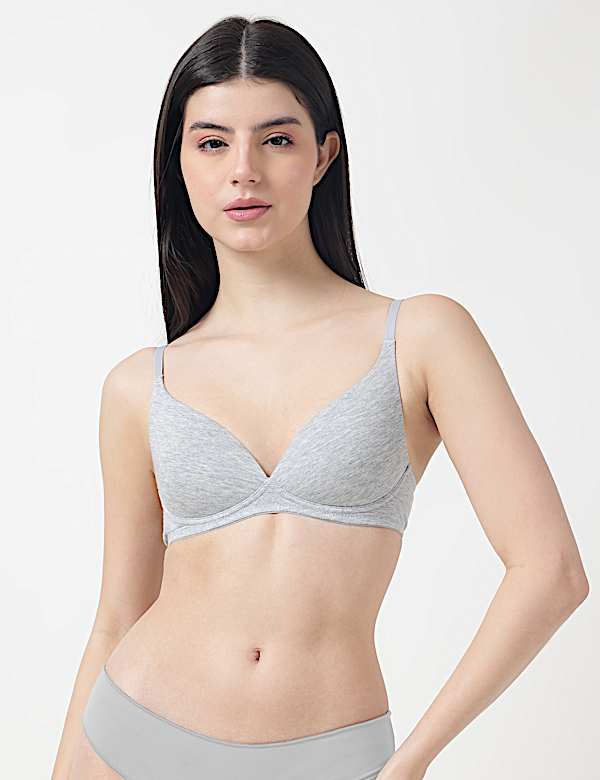Plain Non-Wired Plunge Bra