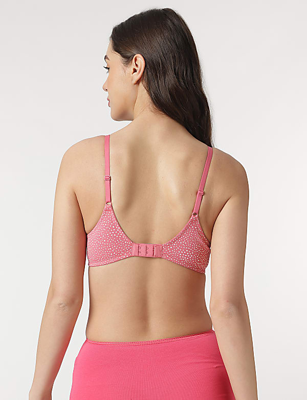 Printed Non-Wired Plunge Bra