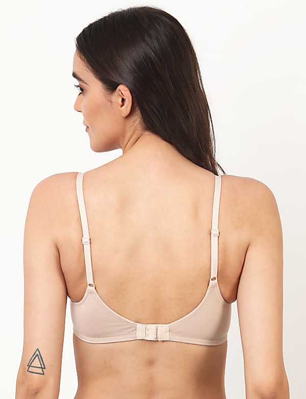 2 Pack Cotton Plain Sweetheart Neck Bra