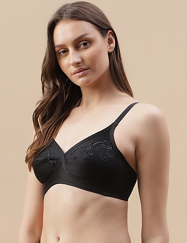 Wired Laced Floral Embroided Bra