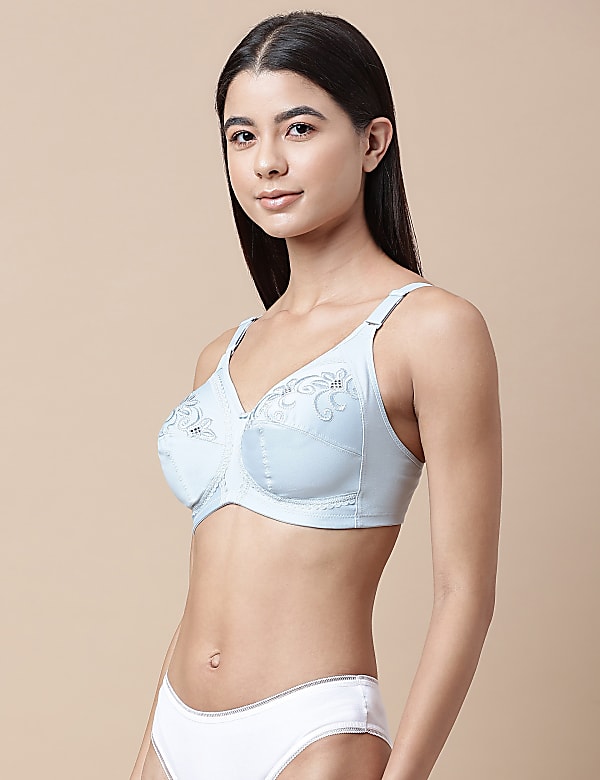 Total Support Embroidered Full Cup Bra