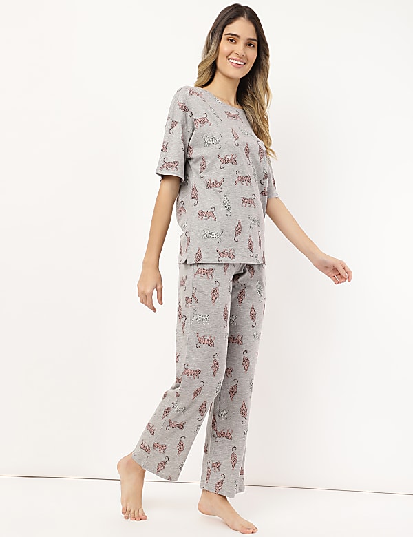 Pyjama en coton SSLL à imprimé tigre - FR