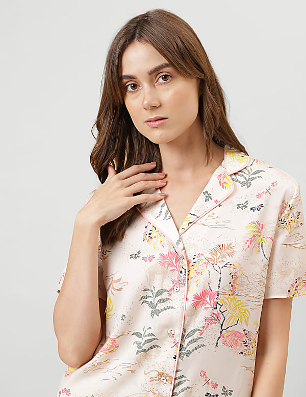 Tropical Print Night Suit Set