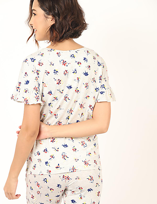 Viscose Mix Floral Regular Fit Trouser