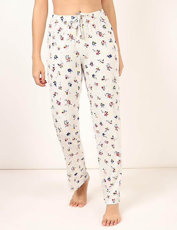 Viscose Mix Floral Regular Fit Trouser