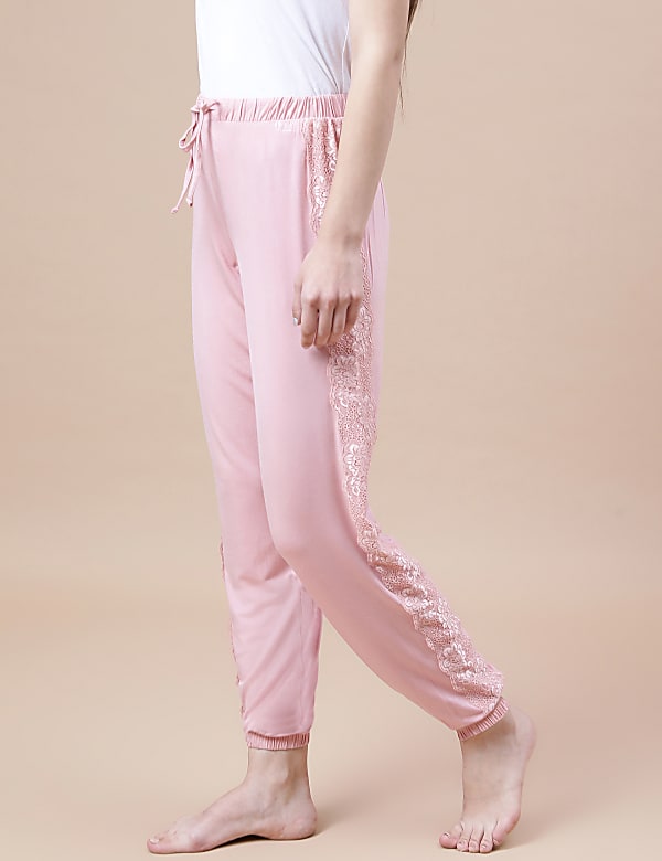 Viscose Mix Lace Regular Fit Pyjama