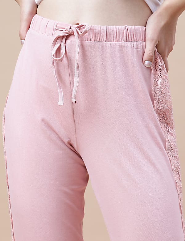 Viscose Mix Lace Regular Fit Pyjama