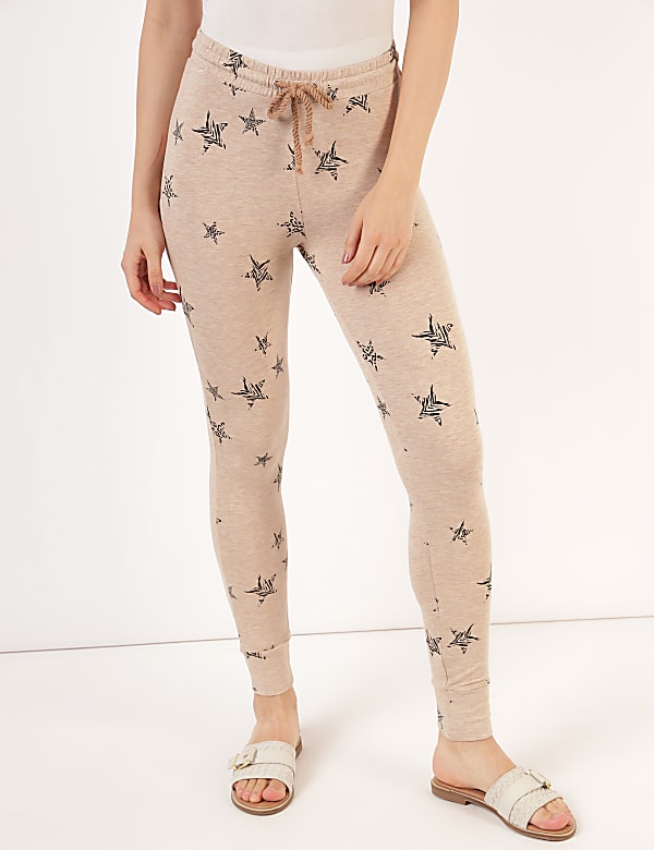 Viscose Mix Printed Skinny Fit Jogger
