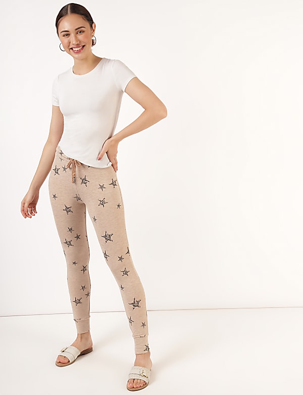 Viscose Mix Printed Skinny Fit Jogger