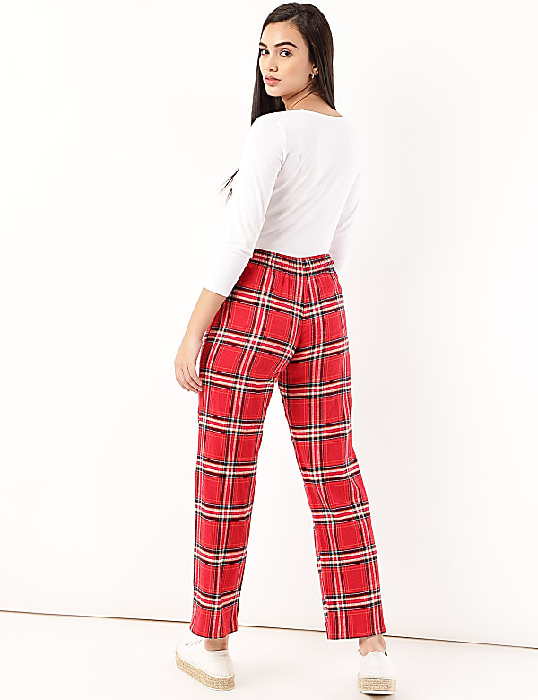 Pure Cotton Checked Loose Pyjama