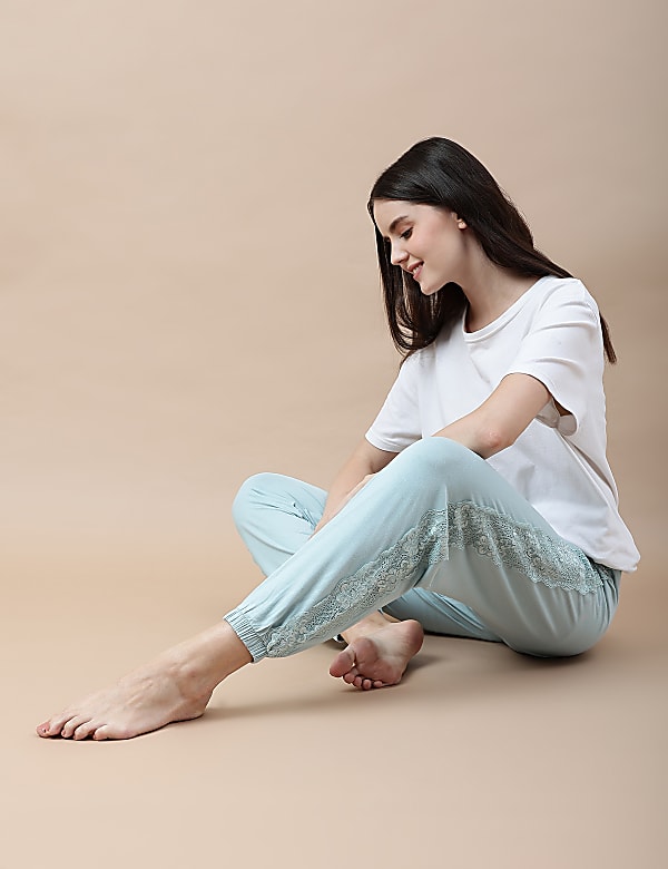 Viscose Mix Lace Relaxed Fit Pyjama