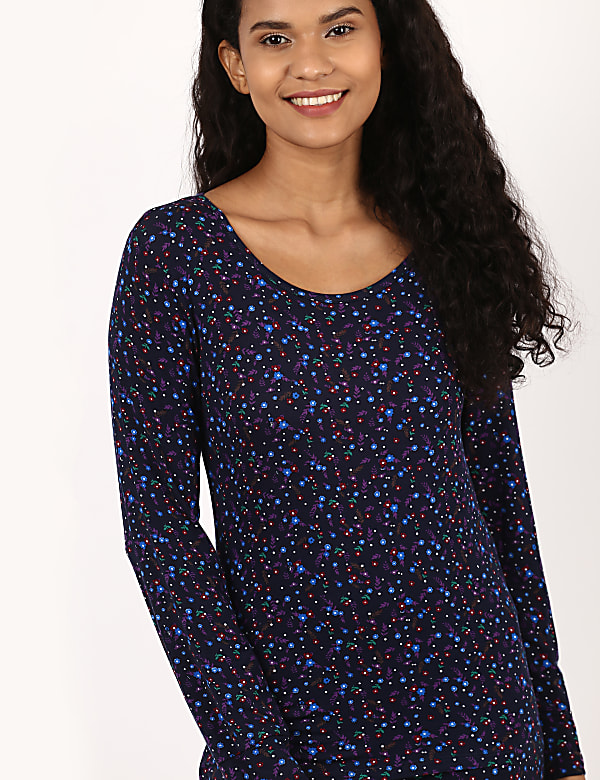 IBO Visco Elastane Floral LS LL PJ