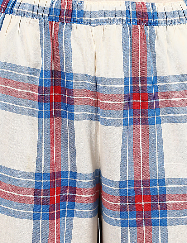 Jersey Top & Check Woven Bottom