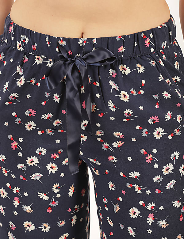 Pure Viscose Floral Regular Fit Pyjama