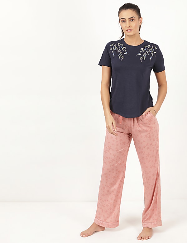Pure Viscose Printed Regular Fit Pyjama