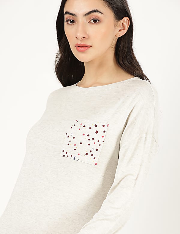 Viscose Mix Plain Round Neck Dress