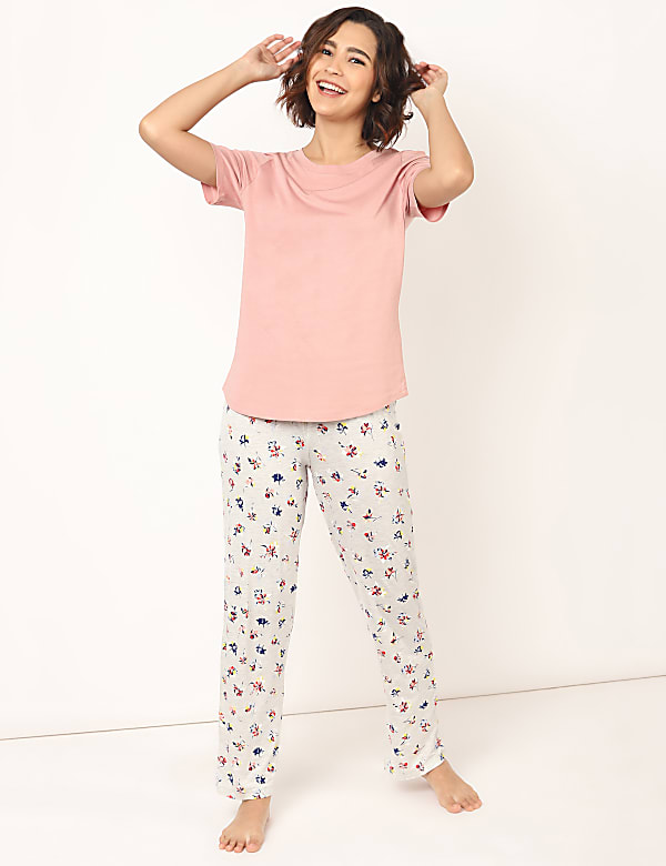 Cotton Mix Plain Round Neck T-Shirt