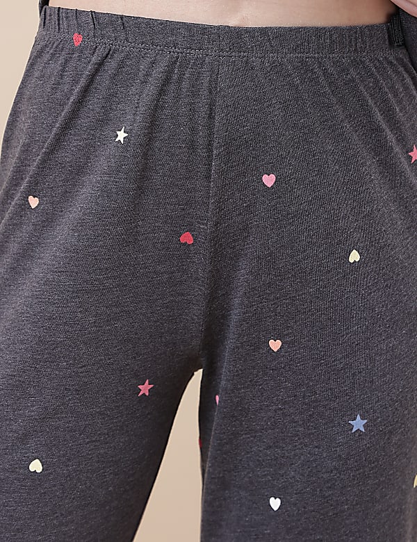 Cotton Mix Crew Neck Loungewear Set