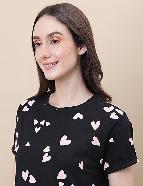 Pure Cotton Crew Neck Loungewear Set