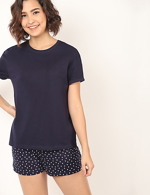 2 Pack Pure Cotton Round Neck Top Set