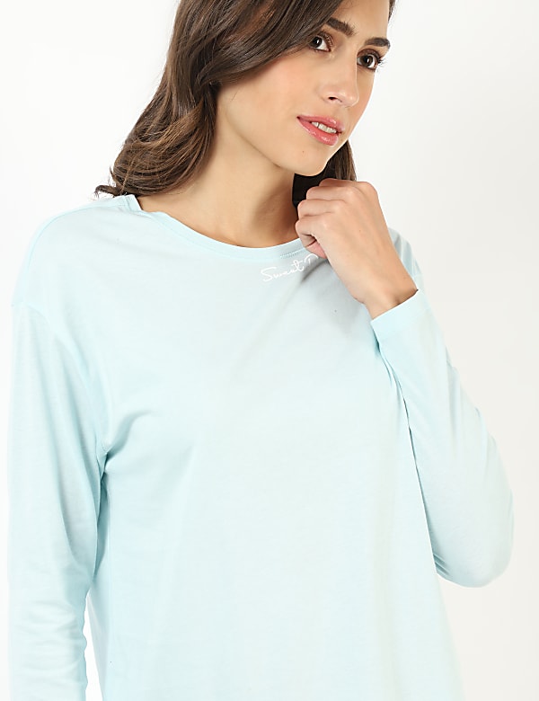 Pure Cotton Plain Regular Fit Pyjama Set