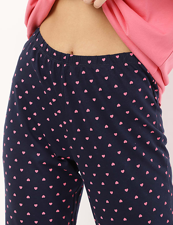 Pure Cotton Printed Round Neck Night Set