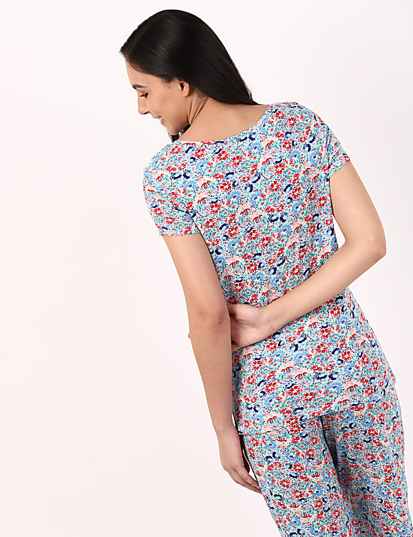 INT PRINT JERSEY SS TOP